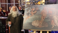 Краси Радков като Леонардо да Винчи в \'\'Телевизионни дневници и нощници\'\', 31.10.2012 г.