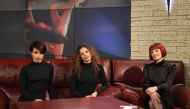Патриция Фоли, Лоа Вахина и Енни Гматик - танцьори от парижкото кабаре Crazy Horse, 30.04.2013 г.