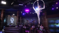 Сирма Добрева представя своя акробатичен номер ''Въздушен обръч'', 19.07.2013 г.