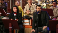 Сценаристите Тошко Йорданов и Ивайло Вълчев като част от Ку-ку бенд, 07.03.2013 г.