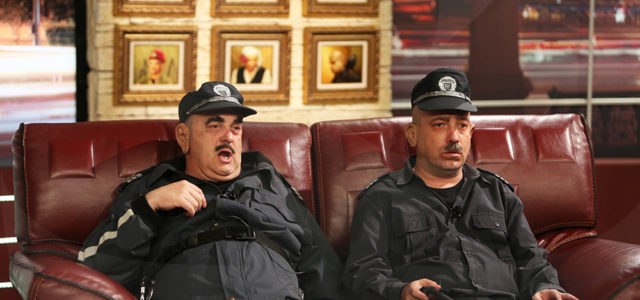 Краси Радков и Иво Сиромахов като полицаи
